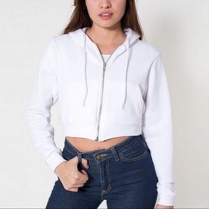 American Apparel Cropped ZIP Up Hoodie
